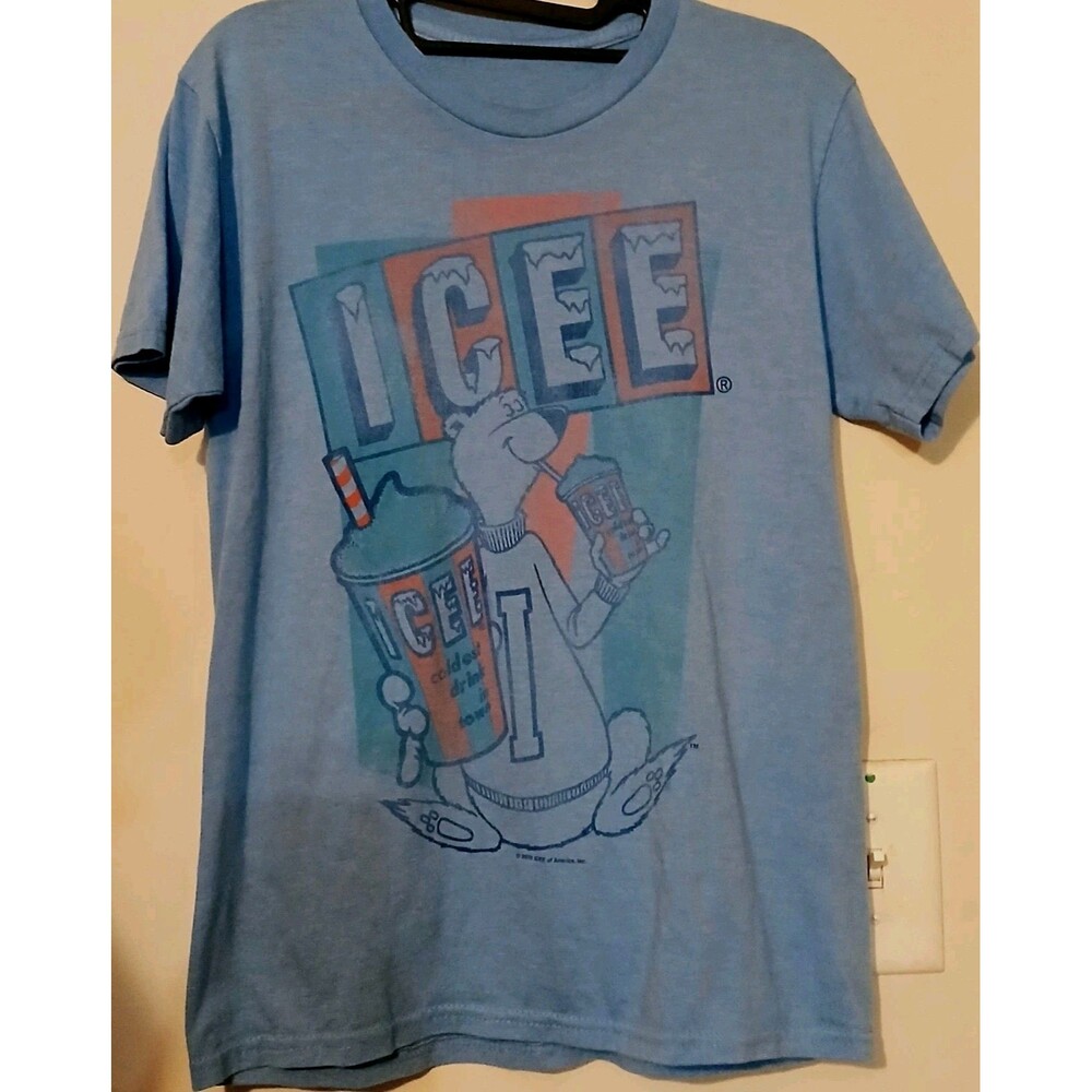 ICEE Polar Bear T Shirt Mens S Tee Luv Retro Soda Graphic Blue Vintage Style Tee